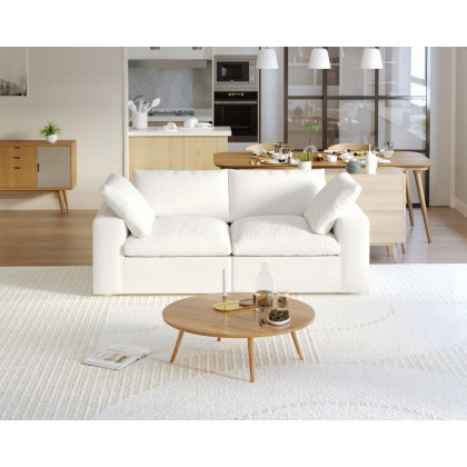 Crenus Cloud 80.3" Modular Sofa-LoveSeat Removable Sofa Cover - Light Gray