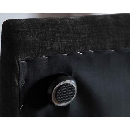 Crenus Sereno 50.39" Single Armrest Sofa Chenille Floor Sofa - Black