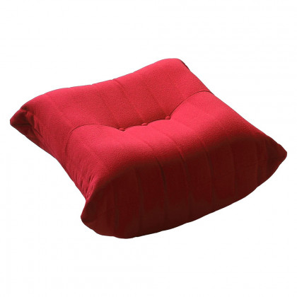 Crenus 34.25" Caterpillar Sofa Ottoman - Pink, Teddy Velvet