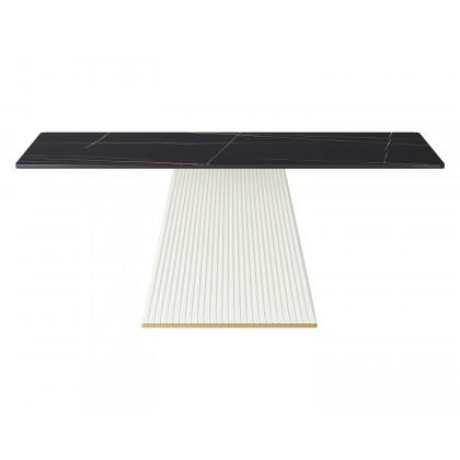 Crenus Luna Rectangular Dining Table - Pandora/Gold