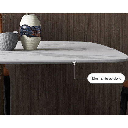 Crenus Hobart Rectangular Dining Table - Black/Gold, 70.87''