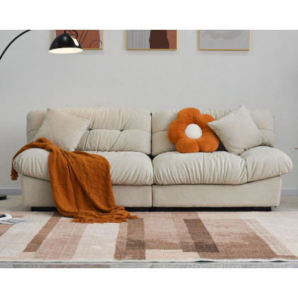 Crenus Soffice Microfiber Suede Pet-friendly Sofa - Pink