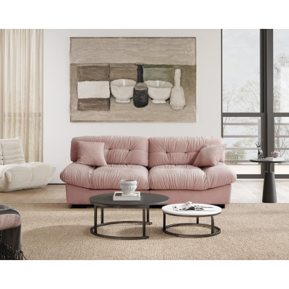 Crenus Soffice Microfiber Suede Pet-friendly Sofa - Pink