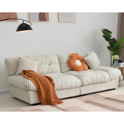Crenus Soffice Microfiber Suede Pet-friendly Sofa - Pink