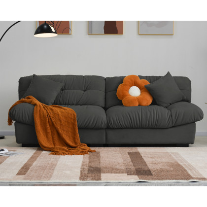 Crenus Soffice Microfiber Suede Pet-friendly Sofa - Pink