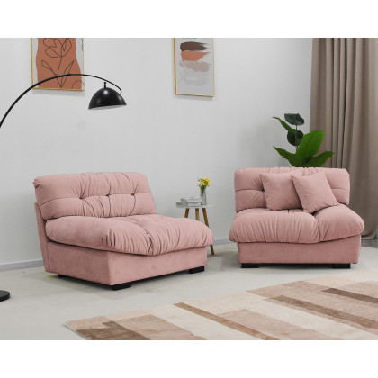 Crenus Soffice Microfiber Suede Pet-friendly Sofa - Pink