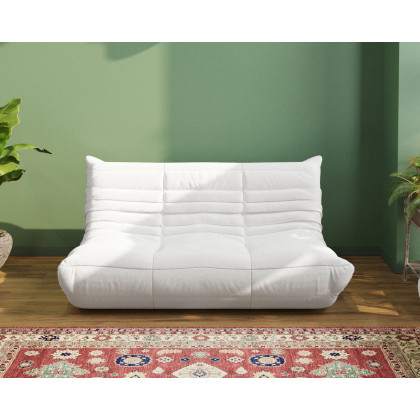 Crenus Caterpillar 53.15″ Floor Loveseat Sofa Teddy Velvet - Green