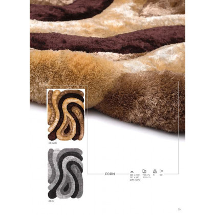 CutCut Form Gray Rug - 140x200