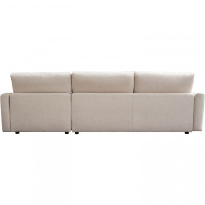 Diamond Sofa Arcadia 2PC Fabric Reversible Chaise Sectional with Feather Down Seating - Cream