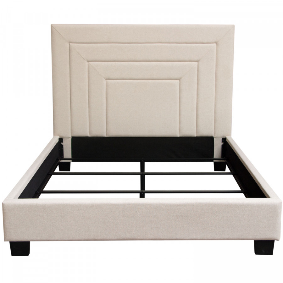 Diamond Sofa Arden Fabric Eastern King Bed with 54" Headboard - Cream