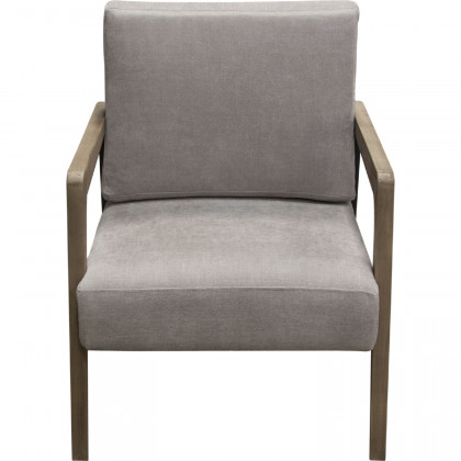 Diamond Sofa Blair Fabric Accent Chair with Curved Wood Leg Detail - Gray