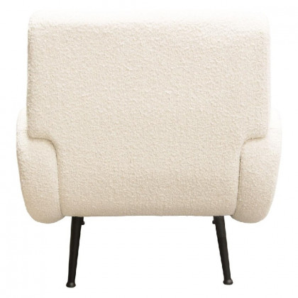 Diamond Sofa Cameron Boucle Textured Fabric Accent Chair with Black Leg - Bone