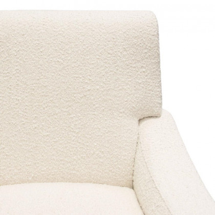 Diamond Sofa Cameron Boucle Textured Fabric Accent Chair with Black Leg - Bone