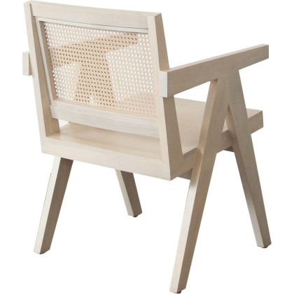 Diamond Sofa Carter Dining/Accent Chair in Solid Wood Frame with Natural Cane Seat Back - Natural Finish