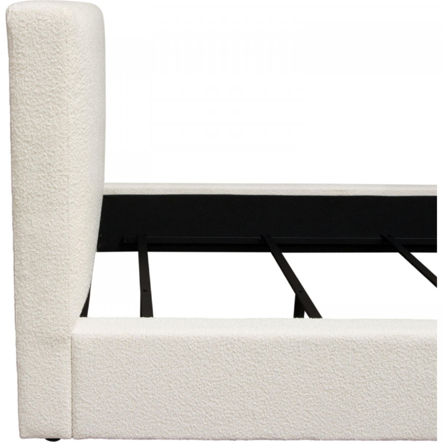 Diamond Sofa Cloud 43" Low Profile Boucle Fabric Eastern King Bed - Ivory