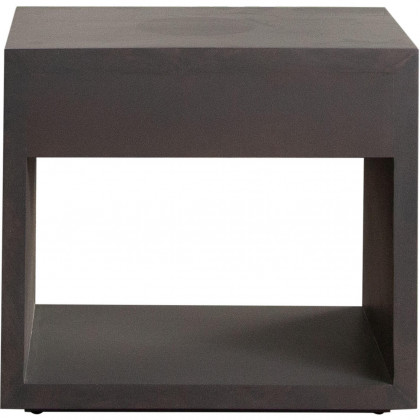 Diamond Sofa Encore Solid Mango Wood 1-Drawer End Table with Gold Metal Handle - Gray Oak