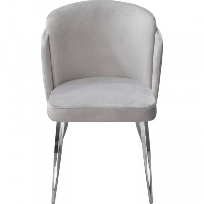 Diamond Sofa - Grace Velvet Dining Chairs with Chrome Legs (Set of 2) in Gray