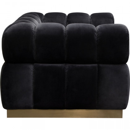 Diamond Sofa Image Low Profile Velvet Chair with Brushed Gold Base - Black