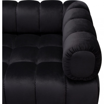 Diamond Sofa Image Low Profile Velvet Chair with Brushed Gold Base - Black