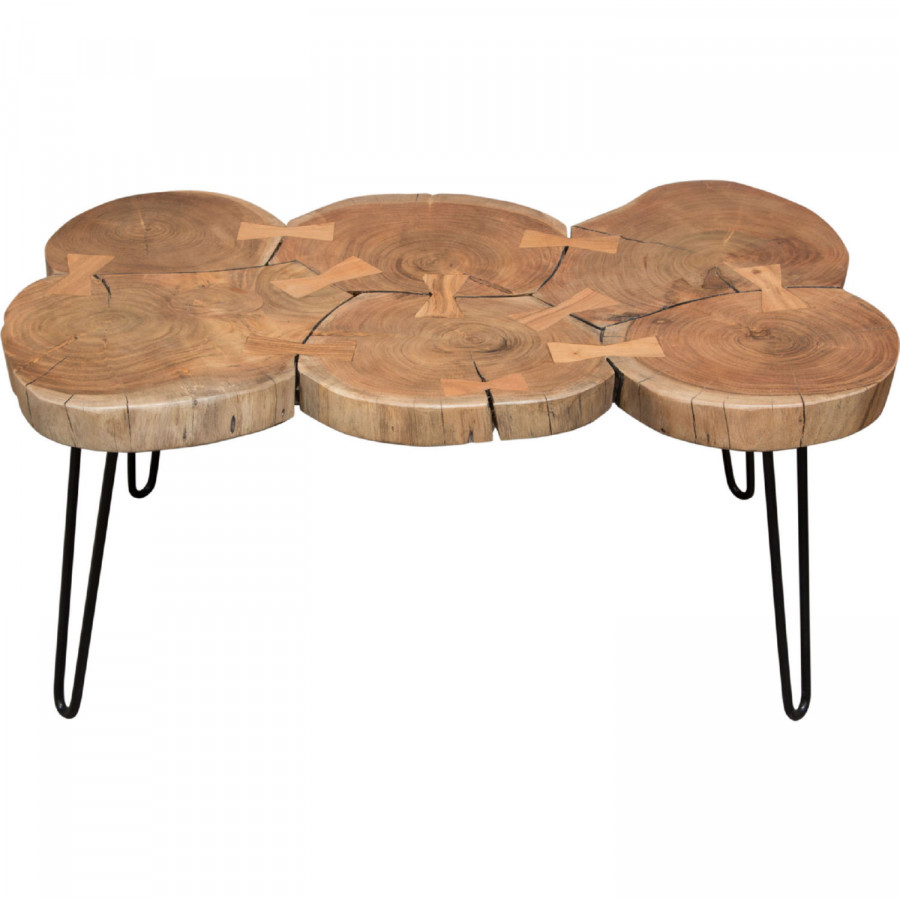 Diamond Sofa - Joss Natural Acacia One of a Kind Live Edge Rectangle Cocktail Table with Black Hairpin Legs