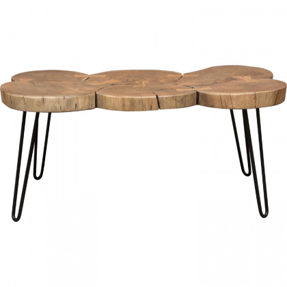 Diamond Sofa - Joss Natural Acacia One of a Kind Live Edge Rectangle Cocktail Table with Black Hairpin Legs