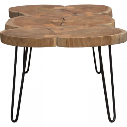 Diamond Sofa - Joss Natural Acacia One of a Kind Live Edge Rectangle Cocktail Table with Black Hairpin Legs