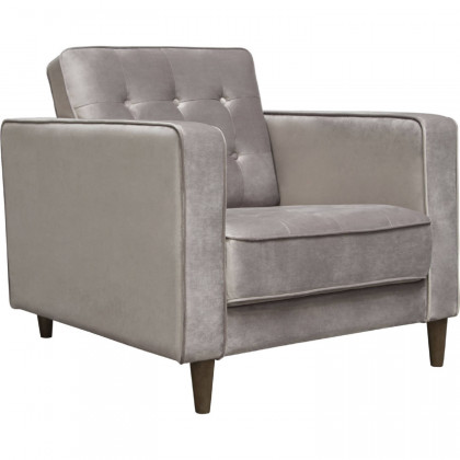 Diamond Sofa - Juniper Velvet Tufted Chair in Champagne Gray