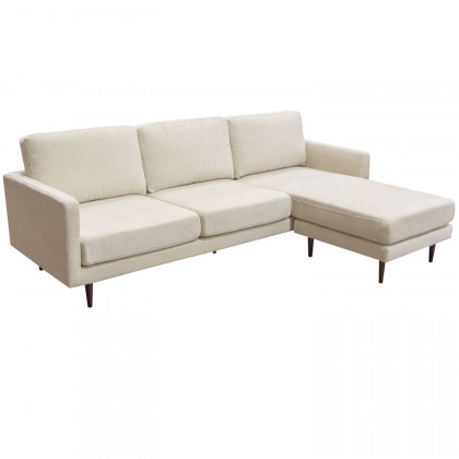 Diamond Sofa Kelsey Fabric Reversible Chaise Sectional - Cream