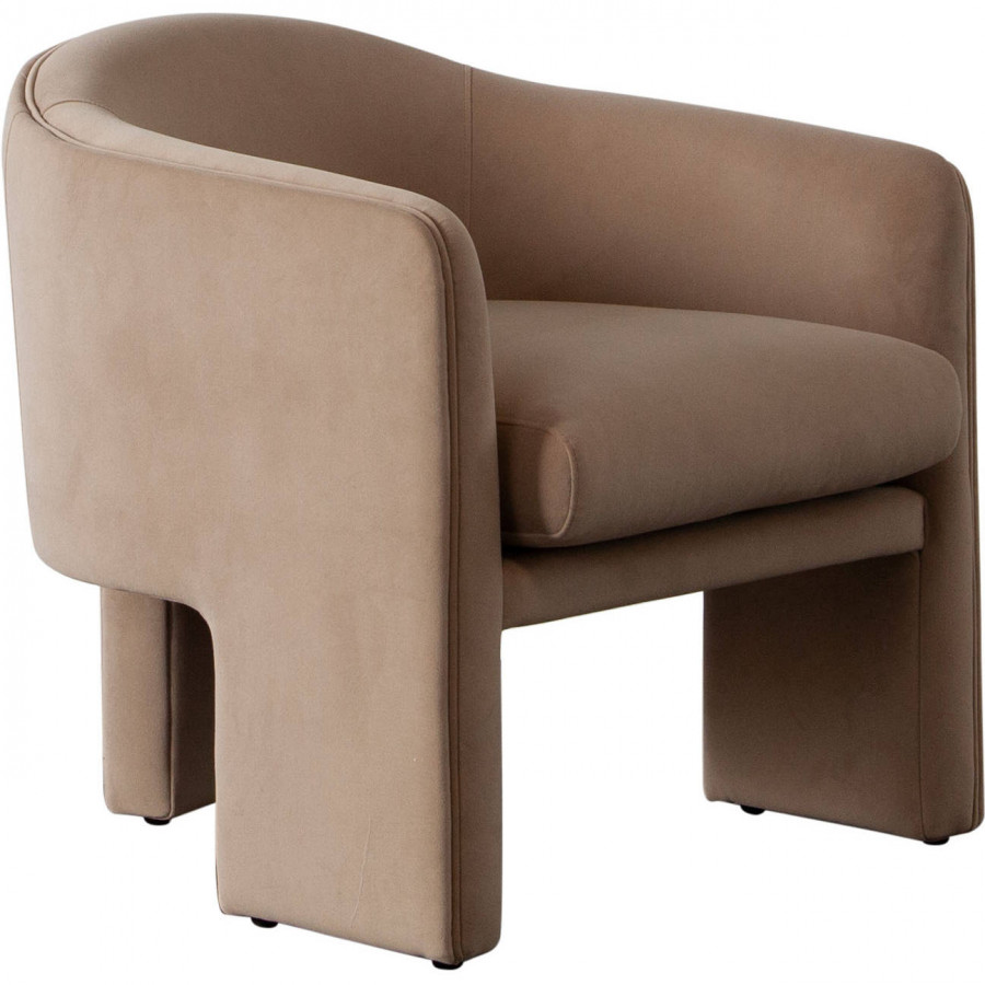 Diamond Sofa - Leyah Performance Velvet Accent Chair in Camel