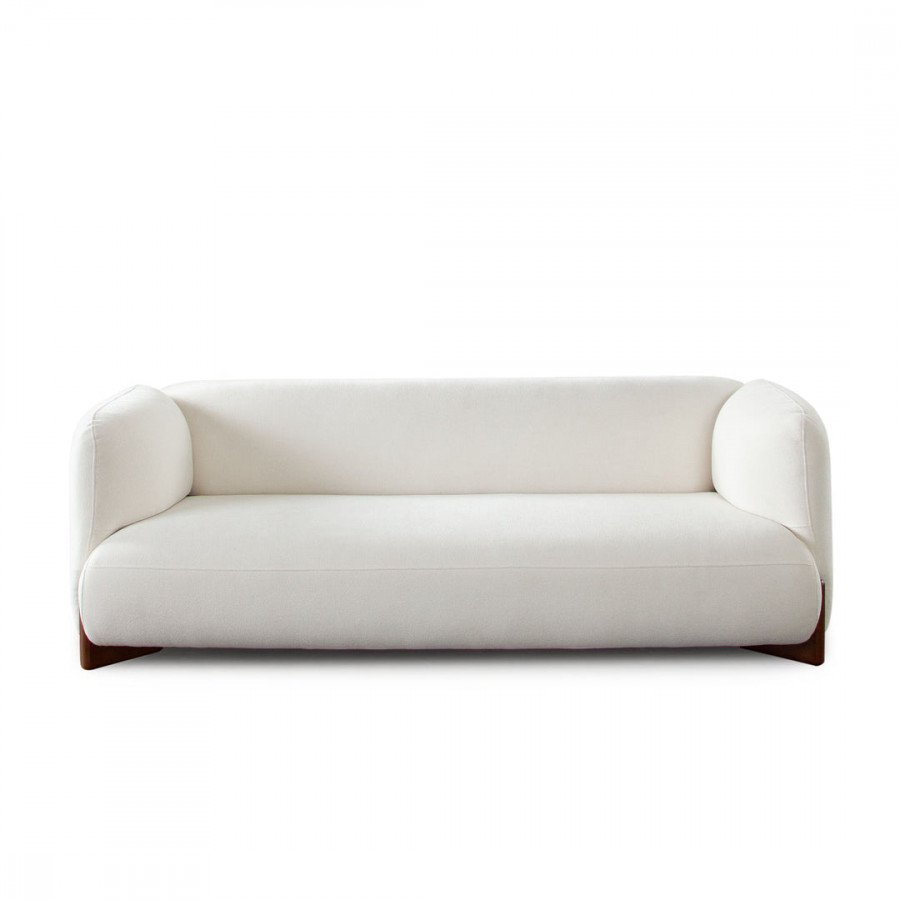 Diamond Sofa - Link Elite Fabric Sofa with Wood Leg in Ivory