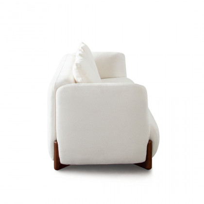 Diamond Sofa - Link Elite Fabric Sofa with Wood Leg in Ivory