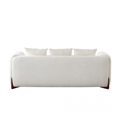 Diamond Sofa - Link Elite Fabric Sofa with Wood Leg in Ivory