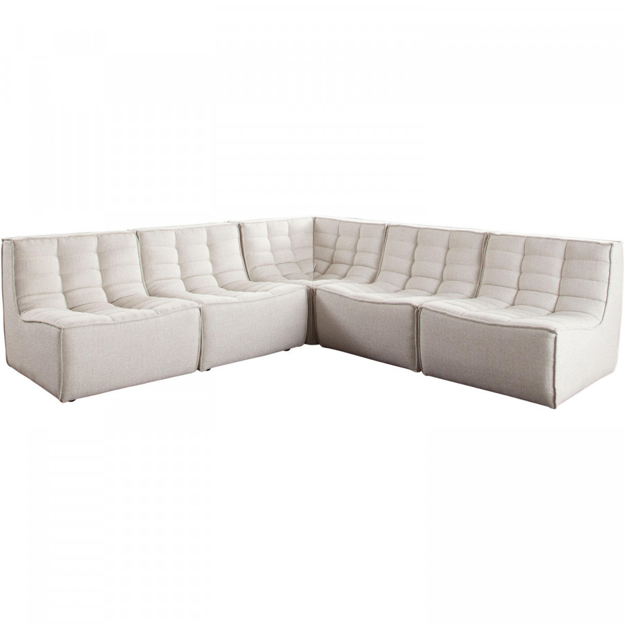 Diamond Sofa Marshall 5PC Corner Modular Fabric Sectional with Scooped Seat - Sand