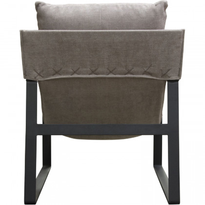 Diamond Sofa Miller Sling Fabric Accent Chair with Black Powder Coated Metal Frame - Gray