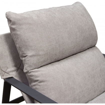 Diamond Sofa Miller Sling Fabric Accent Chair with Black Powder Coated Metal Frame - Gray