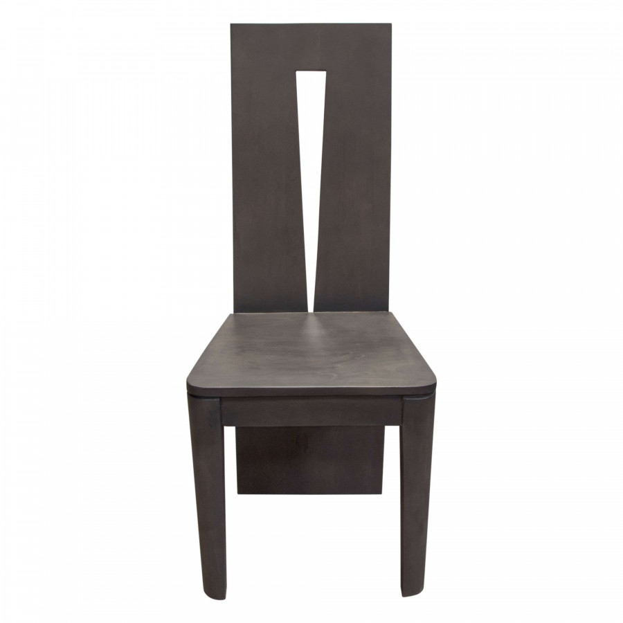 Diamond Sofa - Motion 2-Pack Solid Mango Wood Dining Chair with Silver Metal Inlay in Smoke Gray Finish