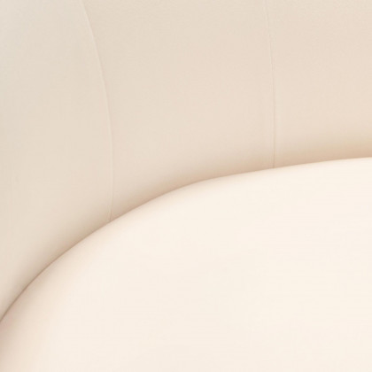 Diamond Sofa Pandora Velvet Accent Chair with Polished Gold Stainless Steel Frame - Cream