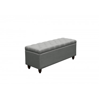 Diamond Sofa - Park Ave Tufted Lift-Top Storage Trunk in Gray