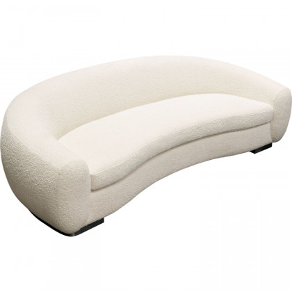 Diamond Sofa - Pascal Boucle Textured Fabric Sofa with Contoured Arms & Back