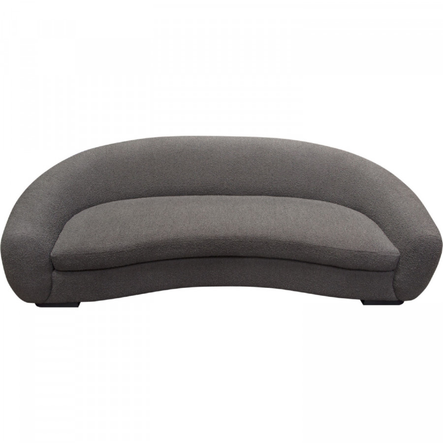 Diamond Sofa Pascal Boucle Textured Fabric Sofa with Contoured Arms & Back - Charcoal
