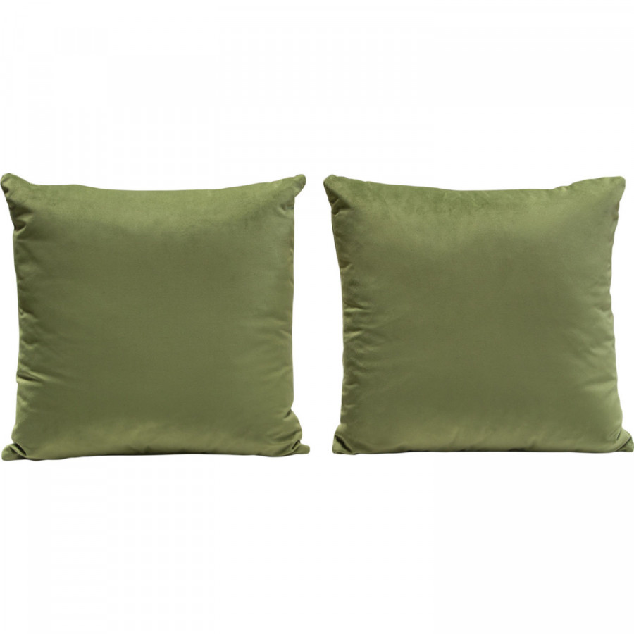 Diamond Sofa 16" Square Velvet Accent Pillows (Set of 2) - Sage Green