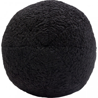 Diamond Sofa 10" Round Faux Sheepskin Accent Pillows (Set of 2) - Black