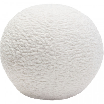 Diamond Sofa 10" Round Faux Sheepskin Accent Pillows (Set of 2) - White