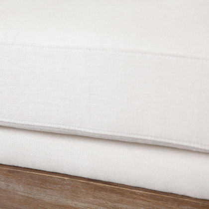 Diamond Sofa - Piper Linen Fabric Chair with Natural Rattan in White