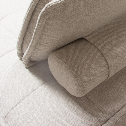 Diamond Sofa Platform Square Fabric Modular Lounger with Bolstered Non-Skid Backrest - Light Sand