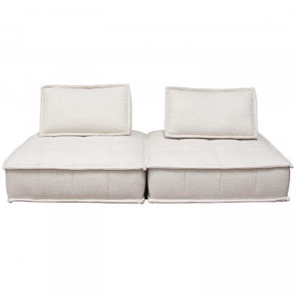 Diamond Sofa - Platform Square Fabric Modular Lounger with Bolstered Non-Skid Backrest