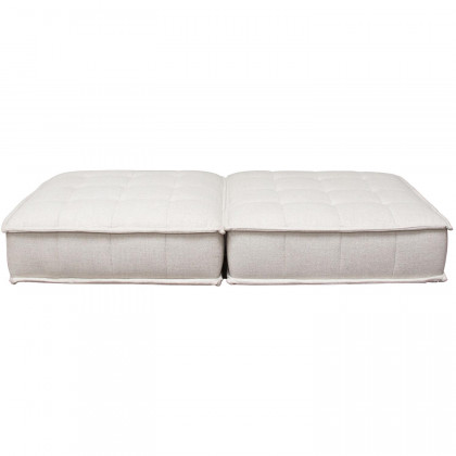 Diamond Sofa Platform 2-Piece Square Fabric Modular Lounger with Bolstered Non-Skid Backrest - Light Sand