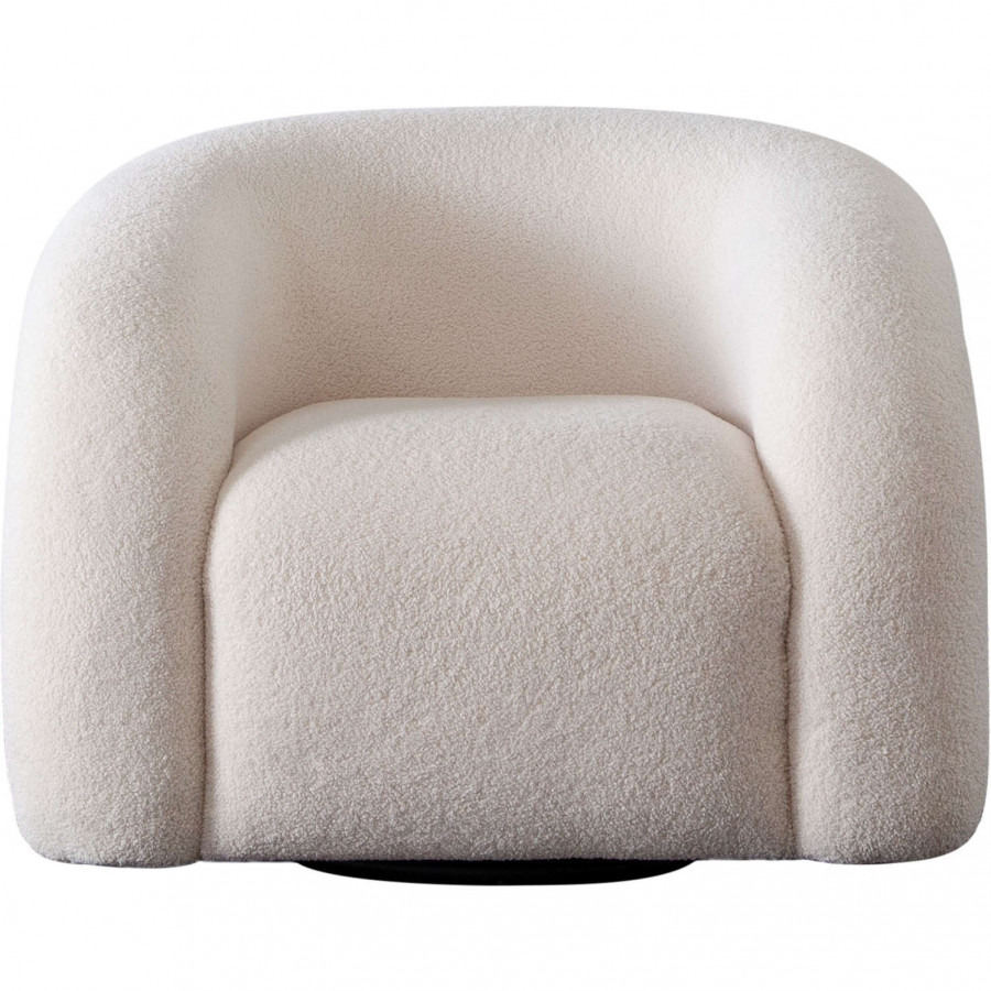 Diamond Sofa - Quantum Sherpa Swivel Accent Chair in Ivory