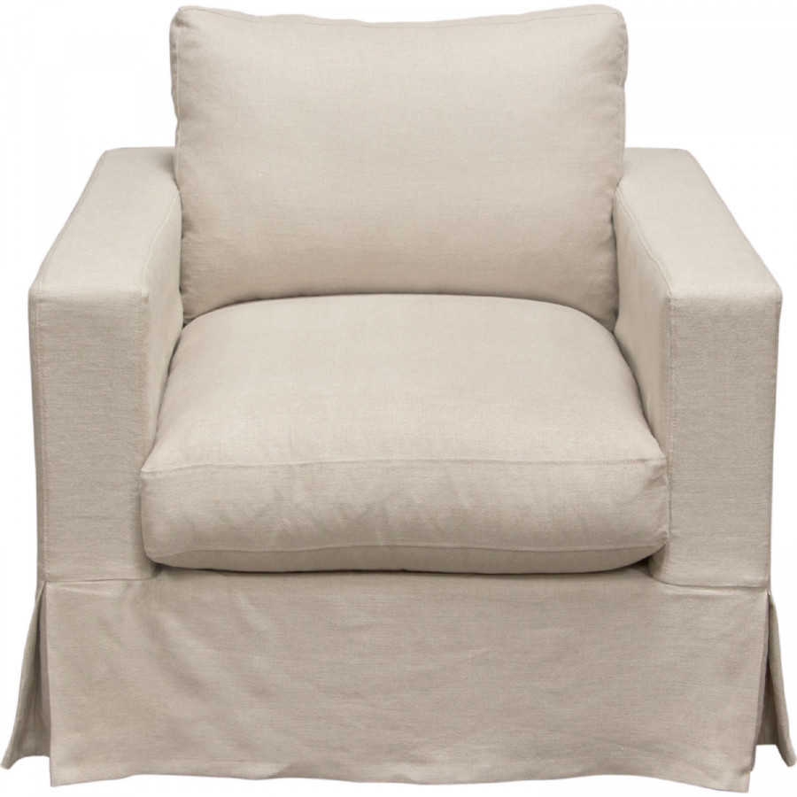 Diamond Sofa - Savannah Natural Linen Slip-Cover Chair