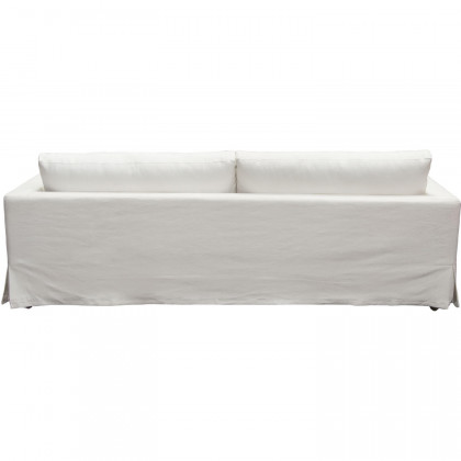 Diamond Sofa Savannah Natural Linen Slip-Cover Sofa - White